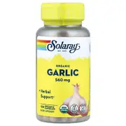 Solaray, Organic Garlic, 560 mg, 100 Organic Capsules