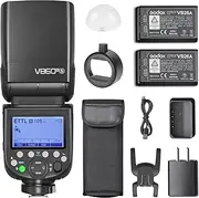 Godox V860III-S Camera Flash Speedlight Kit for Sony, TTL GN60 HSS Camera Flash 2.4G Wireless X System 1/8000 1.5s Recycle Time and LED Modelling Light with Softbox, Diffuser, Colour Filter