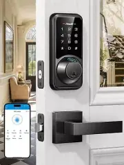 Smart Door Lock Set for Front Door, Zowill 7-in-1 Fingerprint Deadbolt with A...