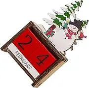BUGUUYO 1 Set Christmas Calendar Christmas Advent Puzzle Calendar Snow Advent Calendar Seasonal Christmas Office Decorations Christmas Dining Table Decor Table Christmas Decor Wood