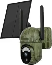 4MP Solar Outdoor Security Camera Human/Animal Detection 2-Way Talk IP66 Waterproof Wildlife 4G/ WiFi Camera(4MP 4G Add 128G)