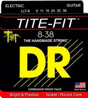 DR LLT-8 Tite Fit Nickel Plated Steel Electric Guitar Strings; gauges 8-38