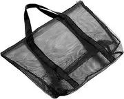 [ELAYARD] Heavy Duty Mesh Tote Large Capacity Mesh Bag Mesh Beach Bag with Zipper for Shopping Groceries Sports Gym Swimming Pool Travel