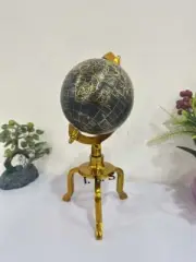 Vintage Handmade Aluminum Sphere, World Globe 11 inch Office Decor & Gifts