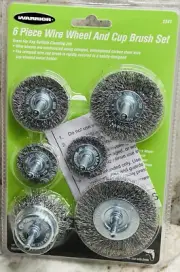 6pc Wire Wheels & Cup Brush Set -1/4" Shank