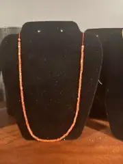 1900s Antique Genuine Necklace Natural String Coral Beads for Jewelry Making