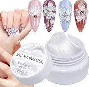 Solid buillder Gel For Nails, Sculpture Gel, | 5g Pearl 3D Sculpting For Naiil | Extension Carving Beauty Care Soft Manicure Art For Daily Salon Home, Painting Carved Nail Polish Nail Molding