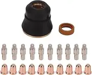 Respicefinem 22Pcs Plasma Cutter Consumables Including Electrode Nozzle Cup And Air Diffuser For S25 To S45 Torches With Smart Cutting And Easy Installation