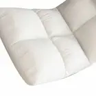 (White)Floor Chair With Back Support Folding Sofa Chair Sleeper Bed Couch VA
