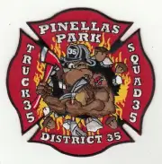 Florida Pinellas Park Engine Squad District Fire Dept Patch