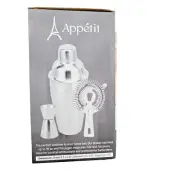 Appétit Cocktail Shaker Set With Strainer & Jigger