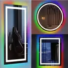LED Bathroom Mirror with RGB Mood Light Bluetooth Speaker Demister Touch Control