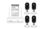 Elinz 4CH Wireless Wire-free Home Battery Security 1080P HD WiFi 4x Camera CCTV System NVR Indoor Outdoor 1TB HDD