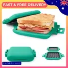 Microwave Toastie Maker Easy Use Toaster Multi Colours Pink Black Green Blue