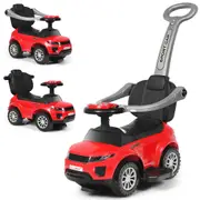 Babyjoy 3 in 1 Kids Push Car Sliding Walking Car w/Guardrail & Handle Toddlers Ride On Toy Red