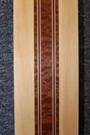 Quilted sapele, hard maple and wenge, guitar neck blank 42 X 3.93 X 1.54"
