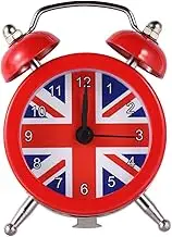 MUSISALY 1pc Table Clocks for Living Room Bedside Desktop Clock Wall Clocks for Home Decor Small Union Jack Alarm Clock Mechanical Auto Digital Alarm Clock Sunrise Alarm Clock Red