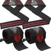 Wrist Wraps + Lifting Straps Bundle (2 Pairs) for Weightlifting, Cross Traini...