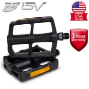 BV Bicycle Universal Bike Pedals 9/16" Urban Boron Steel Non-Slip Ball Bearing