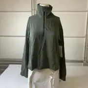 ATHLETA Seasoft Quarter Zip Sweatshirt Women's Size US S Olive Branch