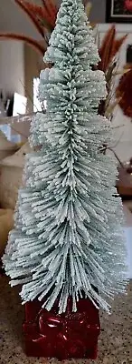 Valarie Parr Hill Lit Bottlebrush Trees, Set of Two, NIB. SOLD OUT. Free Ship!