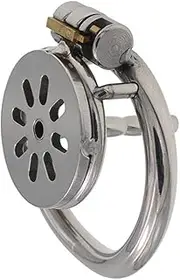 Stainless Steel Chastity Lock Chastity Cage Sex Toys with Metal Hollow Threaded Urethral Catheter Male Erection Penis Cage Male Bondage Cock Cage Chastity Device