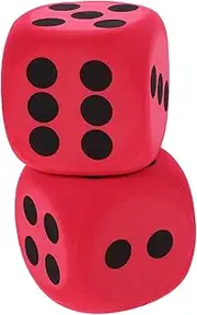 ADOCARN 2pcs Eva Learning Dice Game Props for Outdoor Activities Party Games and Educational Use Lightweight and Sturdy Design