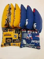 8 Cornhole Bag Set Corn Hole Boston Bruins and New England Patriots YW/BL