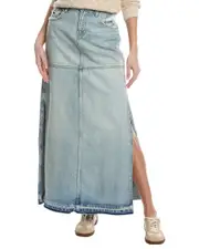 RE/DONE Mid-Rise Split Skirt