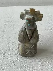 Zuni Tribeka Corn Maiden Fetish Davey Cooeyate *SIGNED* Picasso Marble 4766