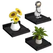Small Floating Shelf, 6 X 6 Inches Farmhouse Wall Shelves for Living 6" Black
