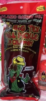 VIRAL ALAMO CANDY CHAMOY PICKLE FROM SAN ANTONIO SINGLE PICKLE