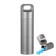 Small Keychain Pill Holder,304 Stainless Steel Portable Pill Case Organizer f...