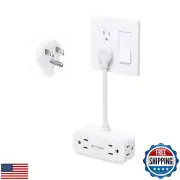 TROND Outlet Extender with 6 Inch Cord, Flat Plug Adapter with 4 Electrical S