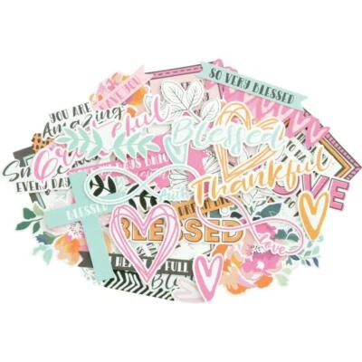 Hearts BLESSED Collectables Scrapbooking 40 Paper Die Cuts KAISERCRAFT CT952 New
