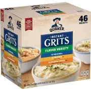 NEW Quaker Instant Grits Flavor Variety Pack (46 Pk.) FREE DELIVERY✅