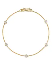 Diamond Station Bracelet in 14K Yellow Gold, .25 ct. t. w.