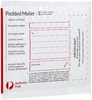 50 x Australia Post Padded Mailer PM0 125 x 160mm Bubble Padded Bag Mailer Envelope