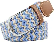 [eYLun] Men Woven Elastic Stretch Belts Casual Canvas Braided Belts for Women Junior
