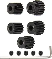 5Pack ShareGoo Steel 48P 3.175mm Pinion Gear Sets 13T 14T 15T 16T 17T fit 3.175mm (1/8-Inch) Shaft for Arrma HPI Kyosho Losi Axial Traxxas Tamiya Associated 1/10 RC Car Monster Truck Buggy