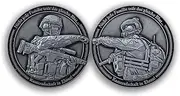 Feldschmiede ® "Kameradschafts Coin Set, 2 High-Quality Coins Made of 100% Copper in Antique Silver Style, 50 mm Diameter, Copper