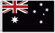 3×5 FT Black Australia Flag,Large Black Australians National Decor,Double Side Digital Printed 150D Polyester Banner With Canvas Header Brass Grommet