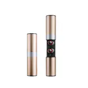 Bluetooth Headset Mobile Wireless Ear-Hanging Magnetic Suction Charging Headset - Gold