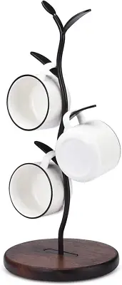 Mug Holder, Countertop Mug Tree, Coffee Mugs & Tea Cup Storage Rack, Coffee Coun