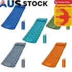Inflatable Camp Sleeping Pad Foldable Single TPU Nylon with Carry Bag for Hiking