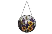 Willow & Silk Radiant Bloom Butterfly Stained Glass Suncatcher