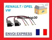 Renault Clio MK1 1990 Speaker Adaptor Plug Leads Connector Cable Pair