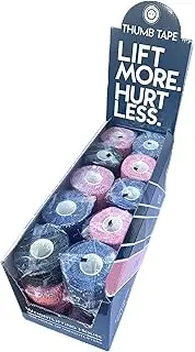 Weightlifting Thumb Tape (Box of 30) 7 M / 23 Ft Length Per Roll. Extra Adhesive Weightlifting Thumb Tape for Weightlifting, Crossfit, Hook Grip and Powerlifting.