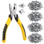 1200 Pcs Wire Cage Clip and Hog Rings Pliers Kit for Dog Cat Chicken Wire Cage