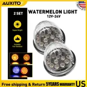 LED Watermelon Light AMBER BLUE RV Truck Fender Side Marker Turn Signal Brake H